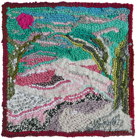 Snow Scene with Pink